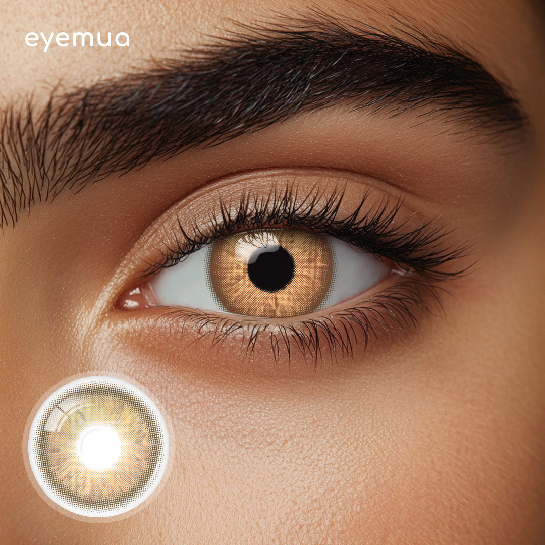 Eyemua Impression Bloom Brown Men Colored Contact Lenses