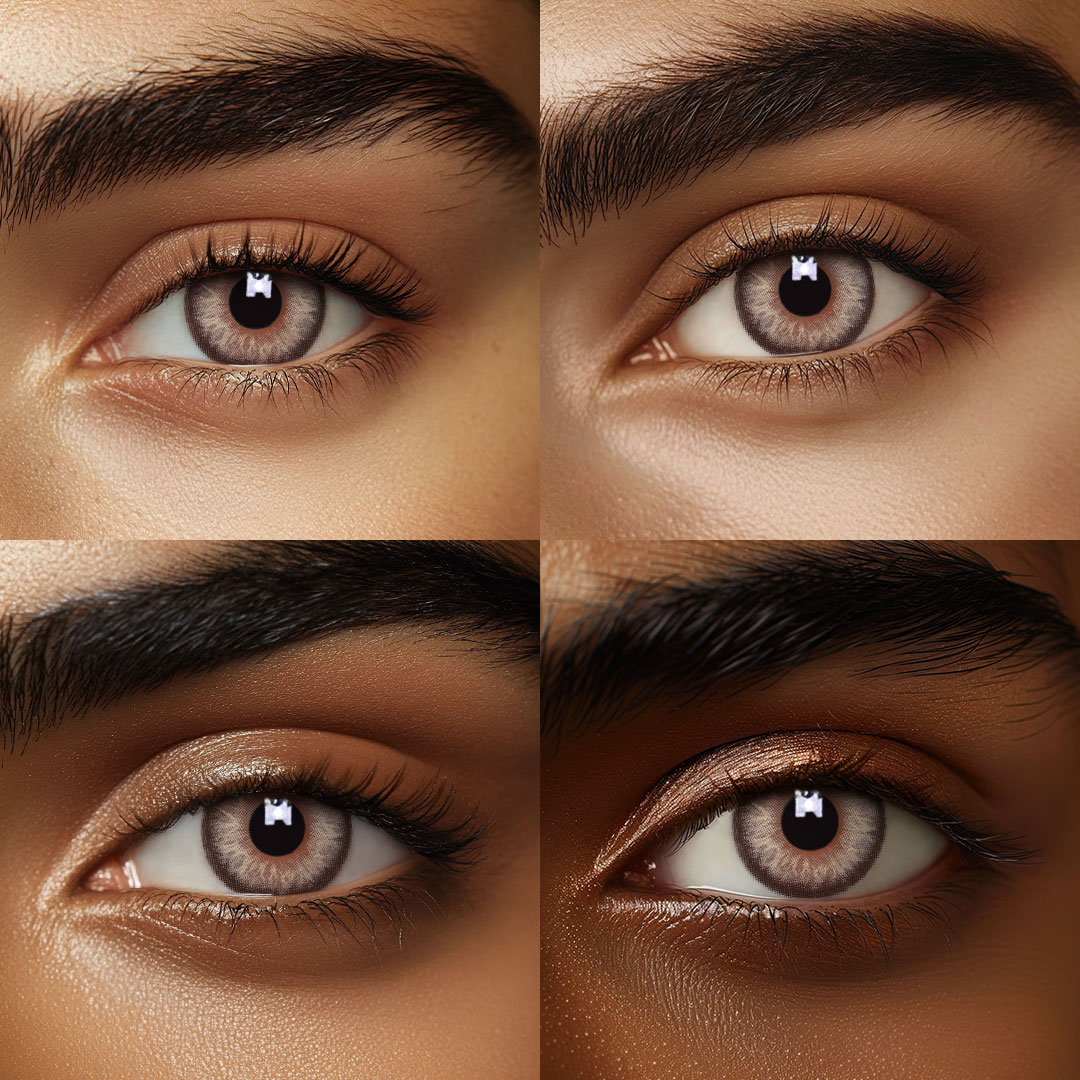 Eyemua Anime Galaxy Brown Men Colored Contact Lenses