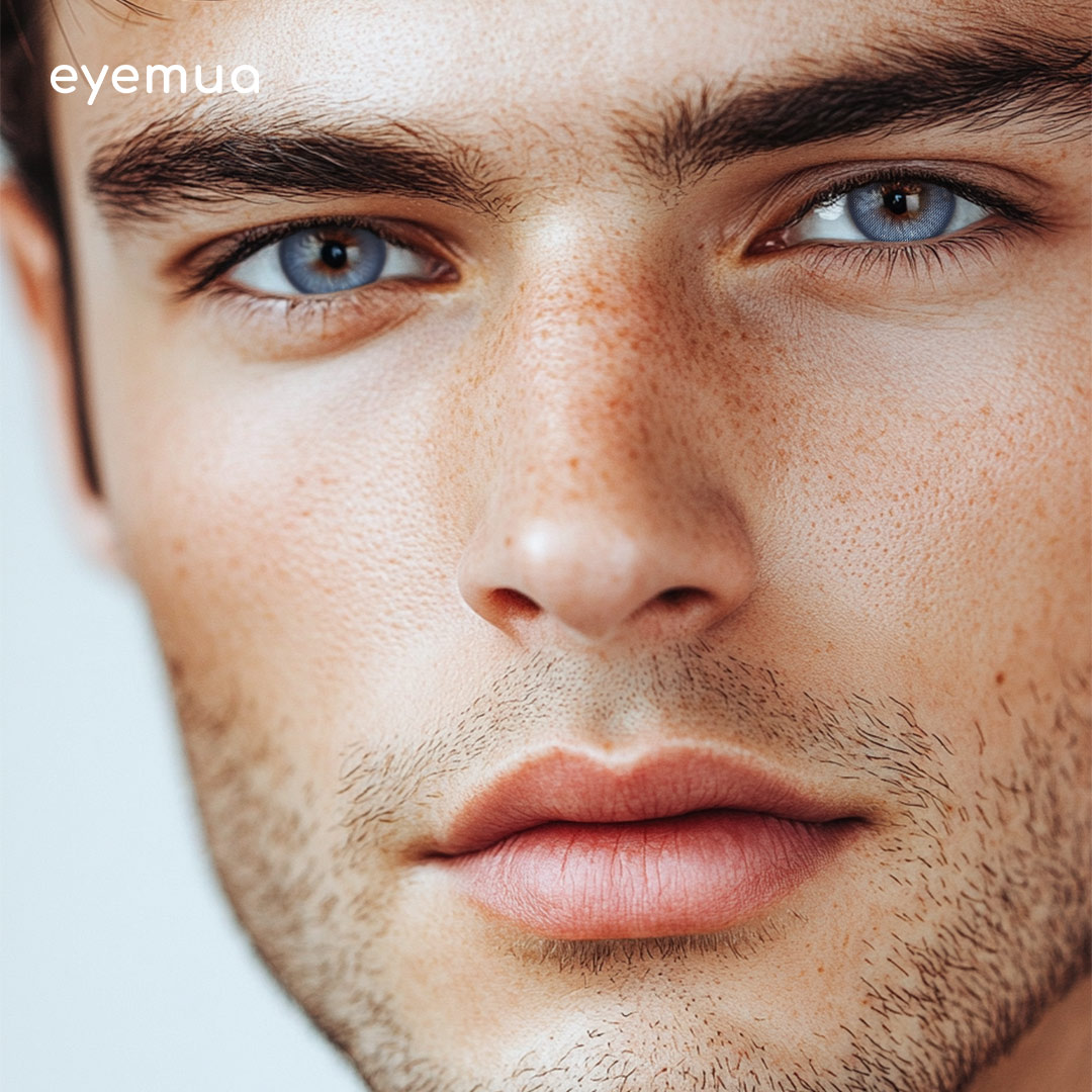 Eyemua Lumen Blue Men Colored Contact Lenses