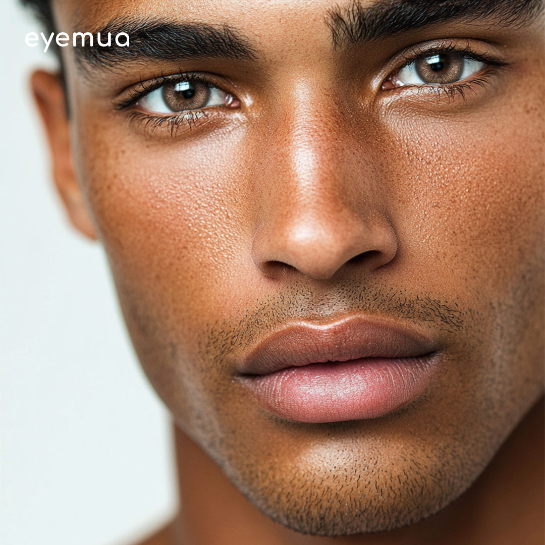 Eyemua Anime Galaxy Brown Men Colored Contact Lenses