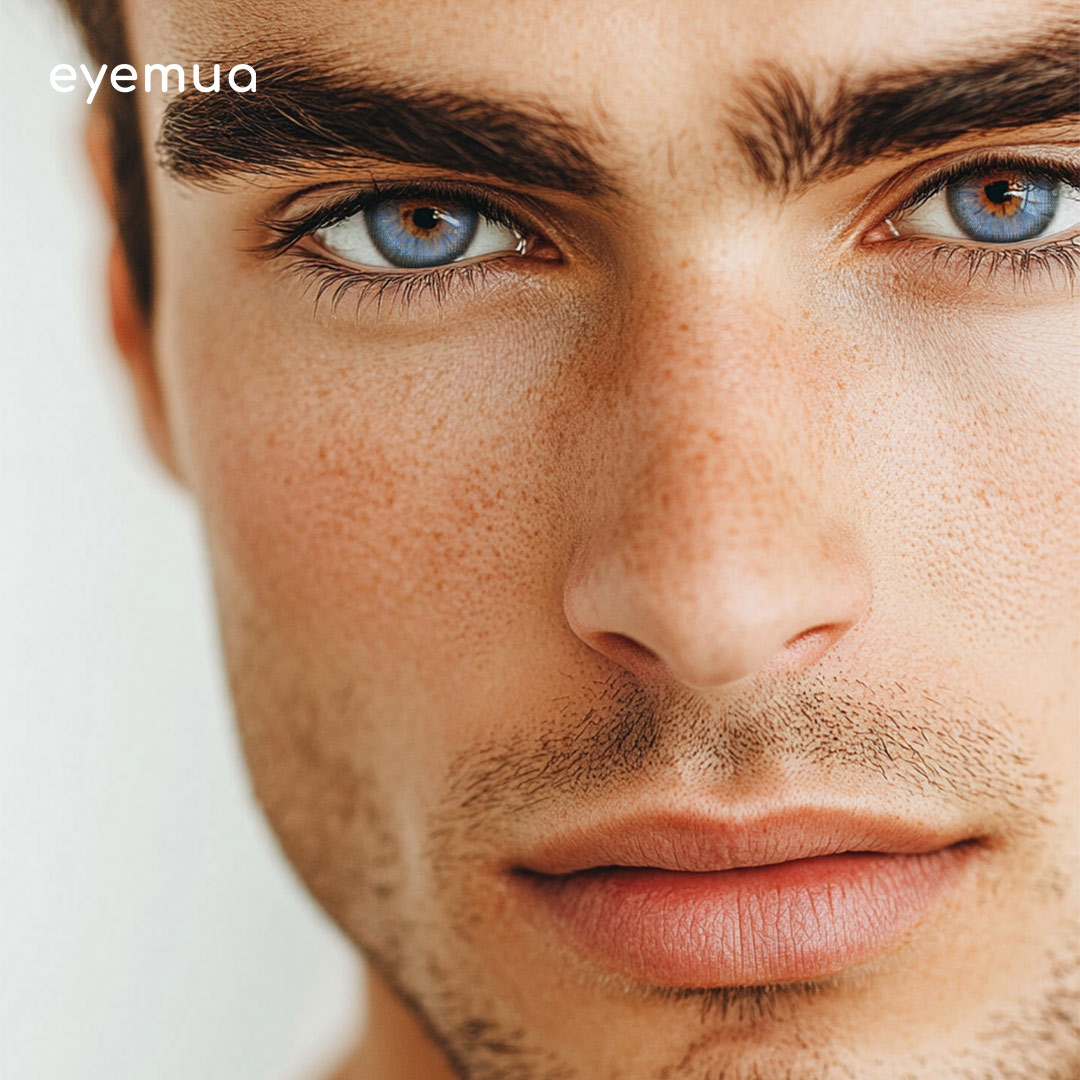 Eyemua Sweet Melon Blue Men Colored Contact Lenses
