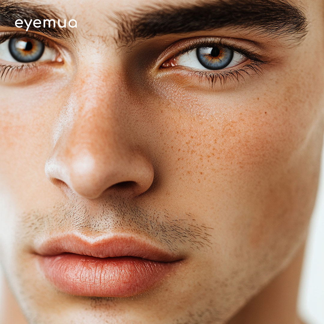Eyemua Lazarus Blue Men Colored Contact Lenses