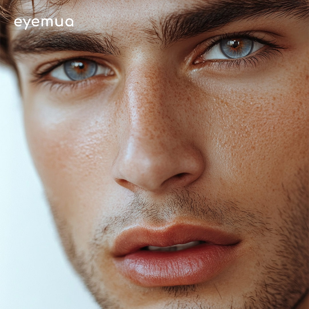 Eyemua MetroGlow Blue Men Colored Contact Lenses