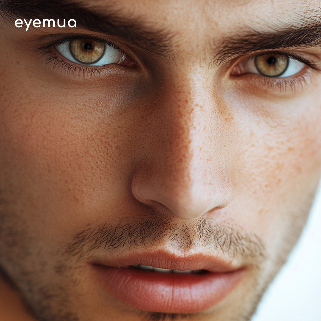 Eyemua MetroGlow Brown Men Colored Contact Lenses