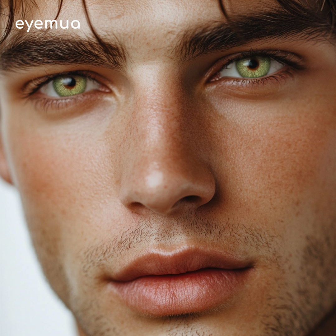 Eyemua Impression Bloom Green Men Colored Contact Lenses