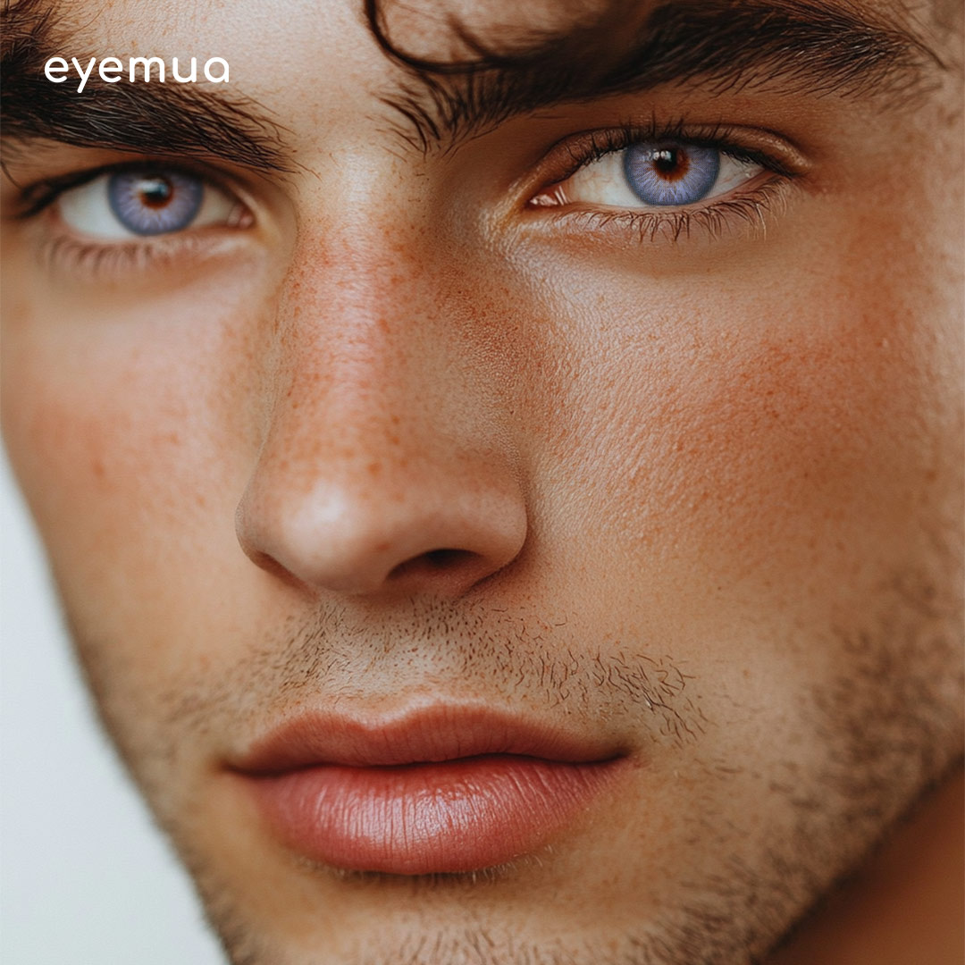 Eyemua Impression Bloom Blue Men Colored Contact Lenses