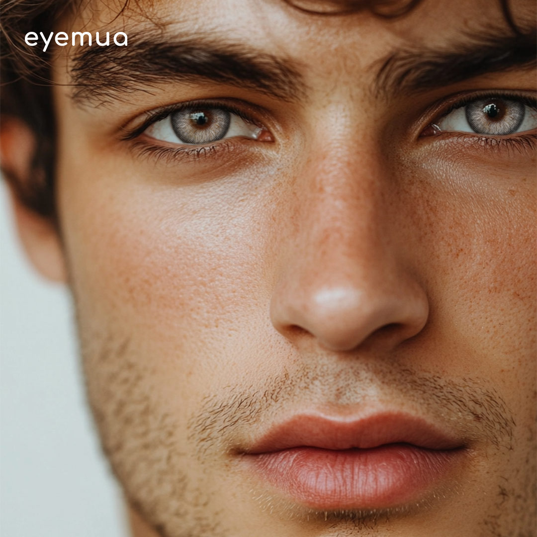 Eyemua Vermis Grey Men Colored Contact Lenses