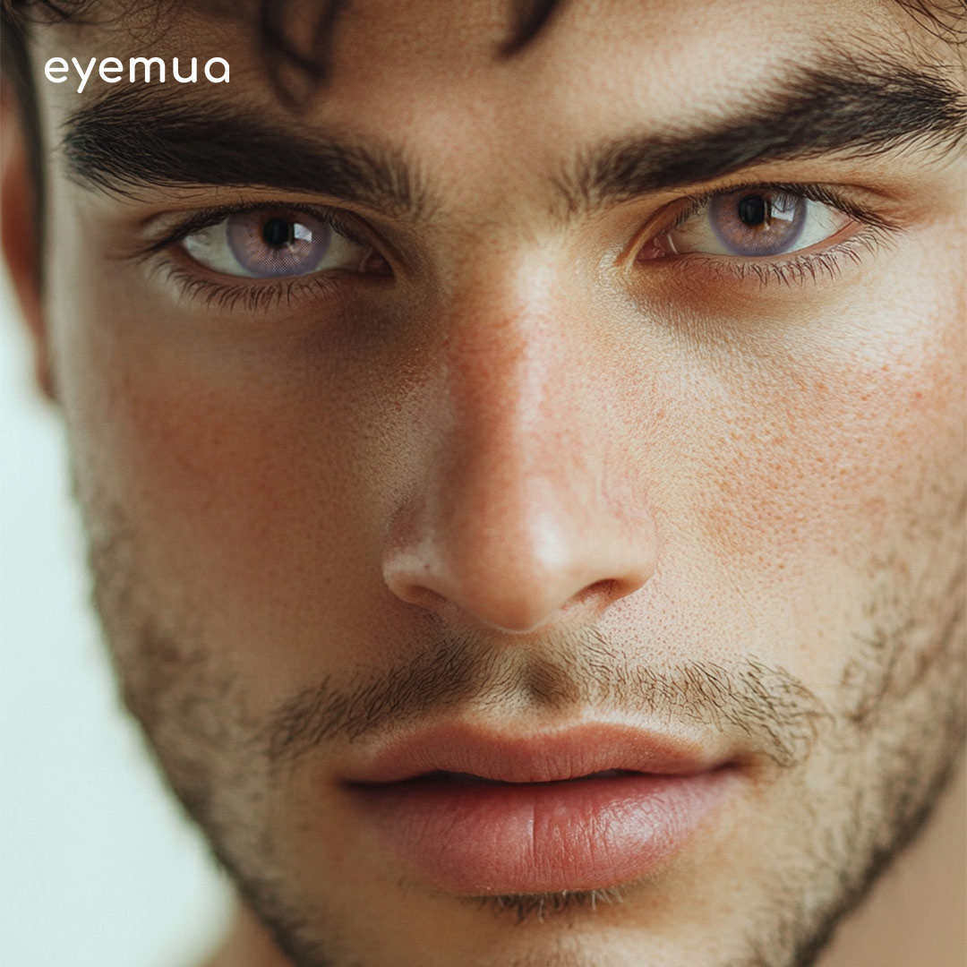 Eyemua Flourish Purple Men Colored Contact Lenses