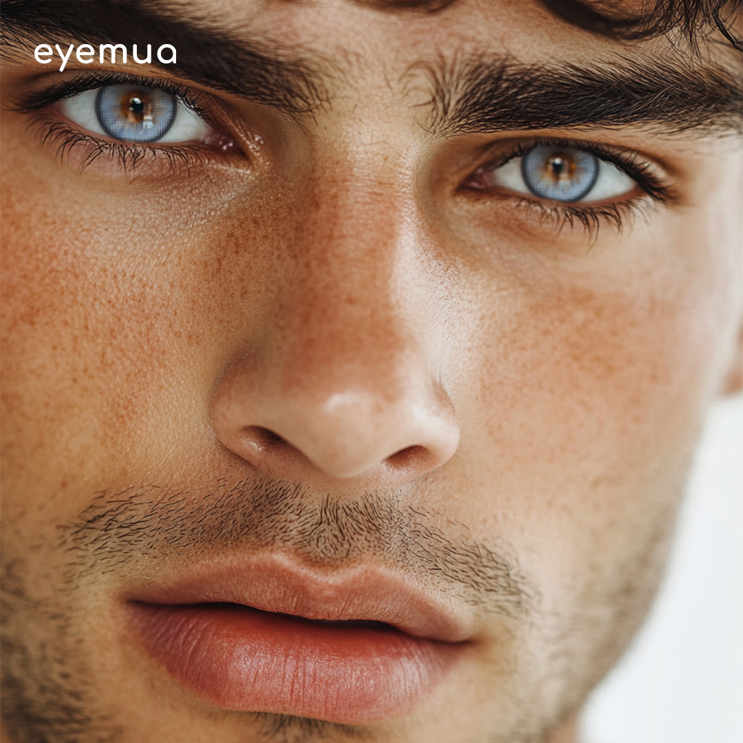 Eyemua Dreamscape Blue Men Colored Contact Lenses