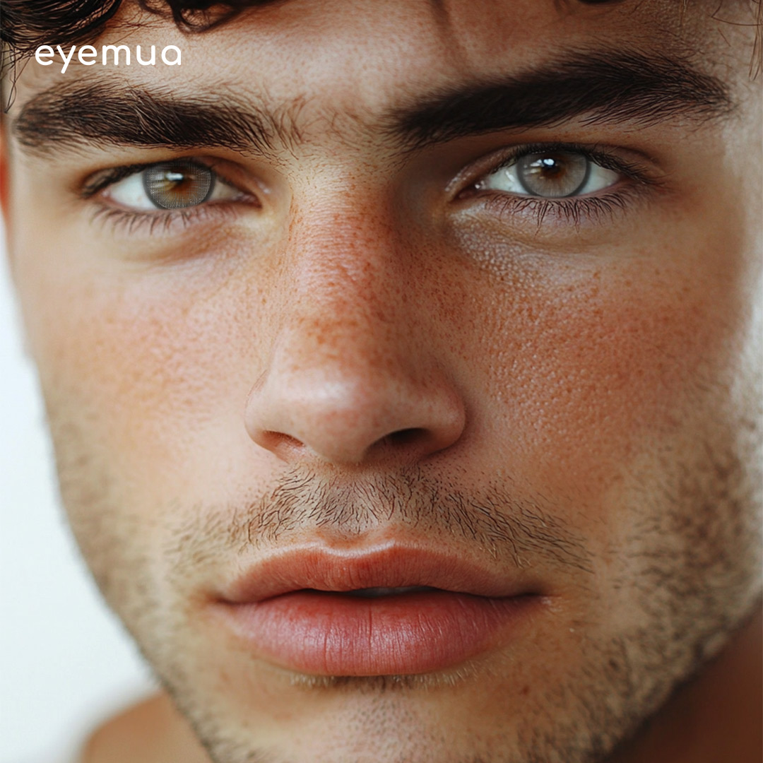 Eyemua Chicagaze Grey Men Colored Contact Lenses