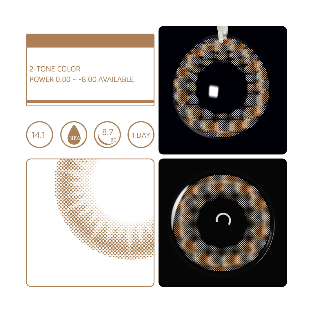 Eyemua Gingerale Brown - 1 Day, 10 Pcs