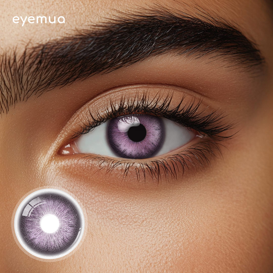 Eyemua Crystal Ice Purple Men Colored Contact Lenses