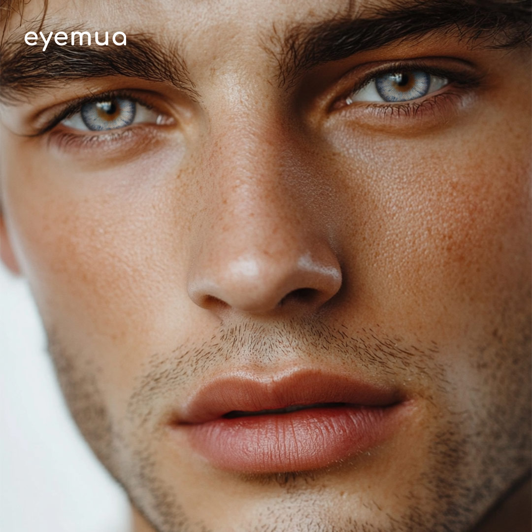 Eyemua Iffy Blue Men Colored Contact Lenses