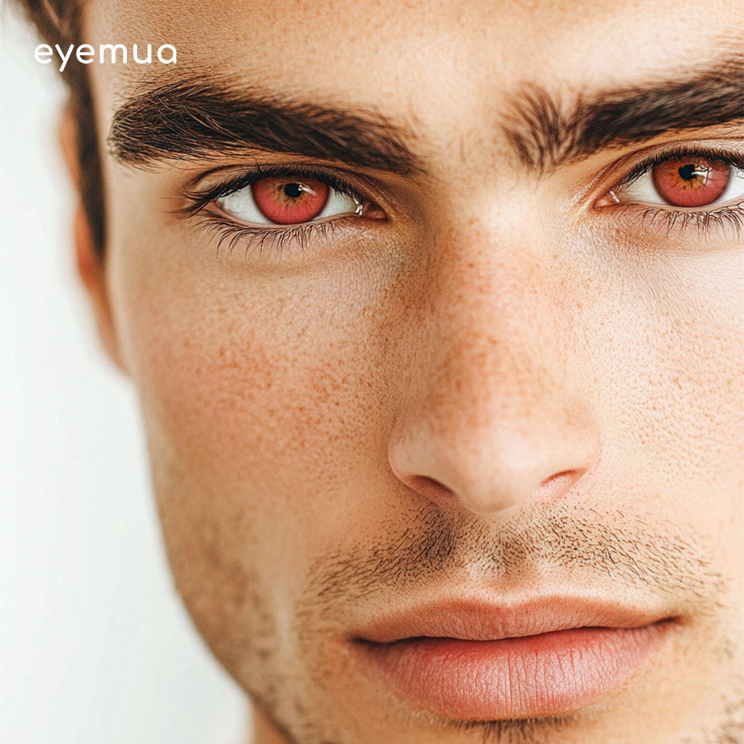 Eyemua Focus Red Men Colored Contact Lenses