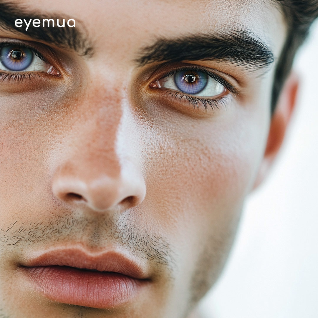 Eyemua Focus Blue Men Colored Contact Lenses