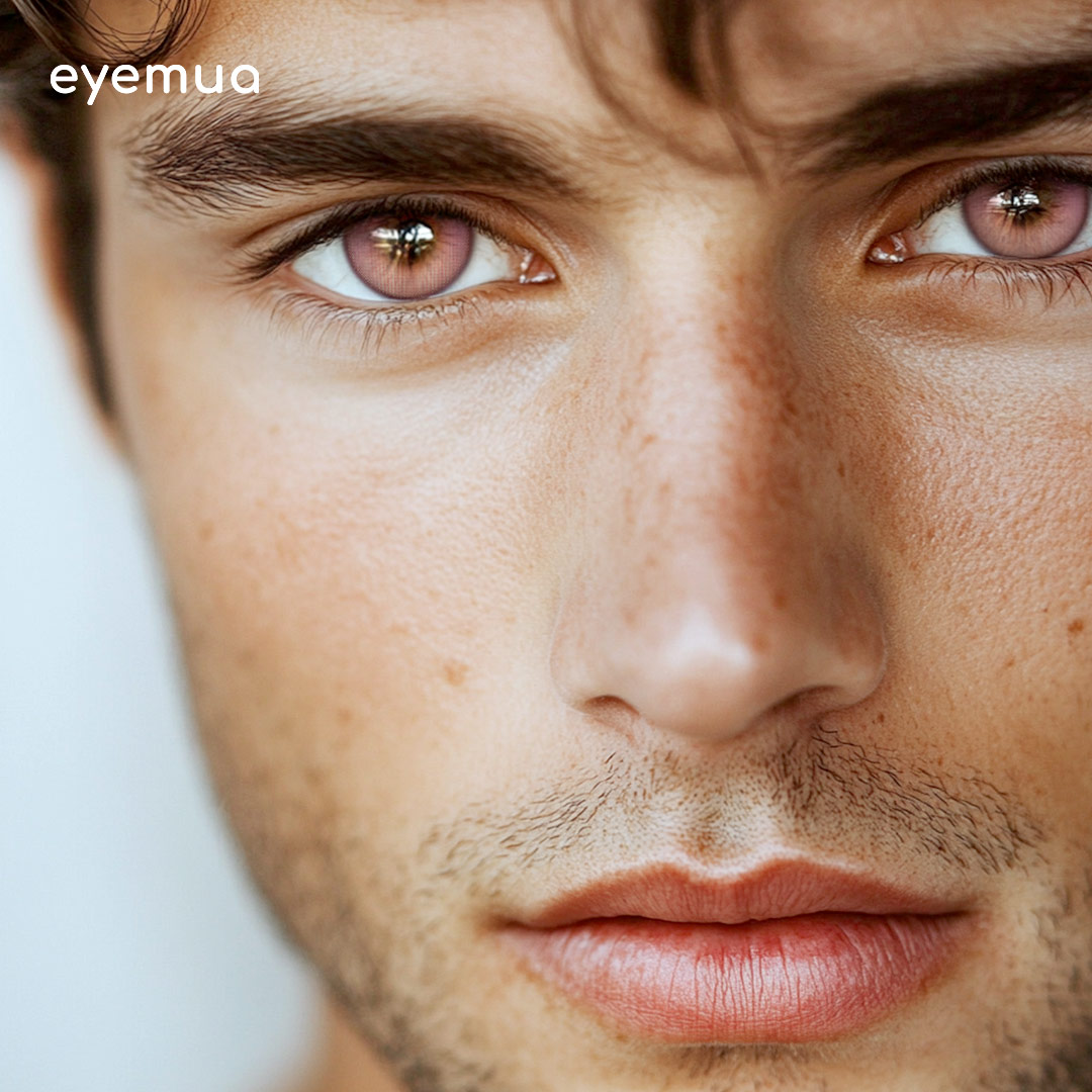 Eyemua Focus Pink Men Colored Contact Lenses