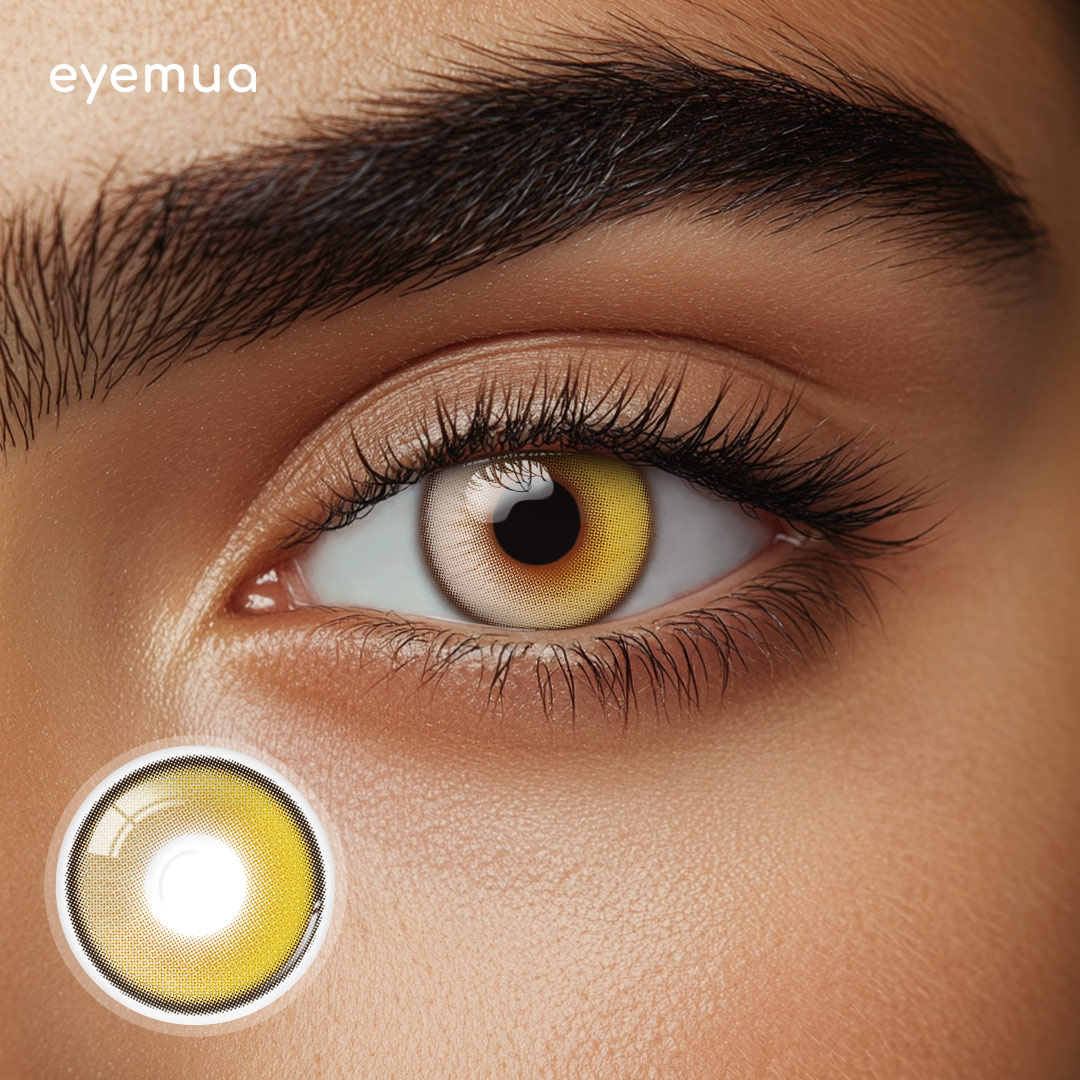 Eyemua Focus Yellow Men Colored Contact Lenses