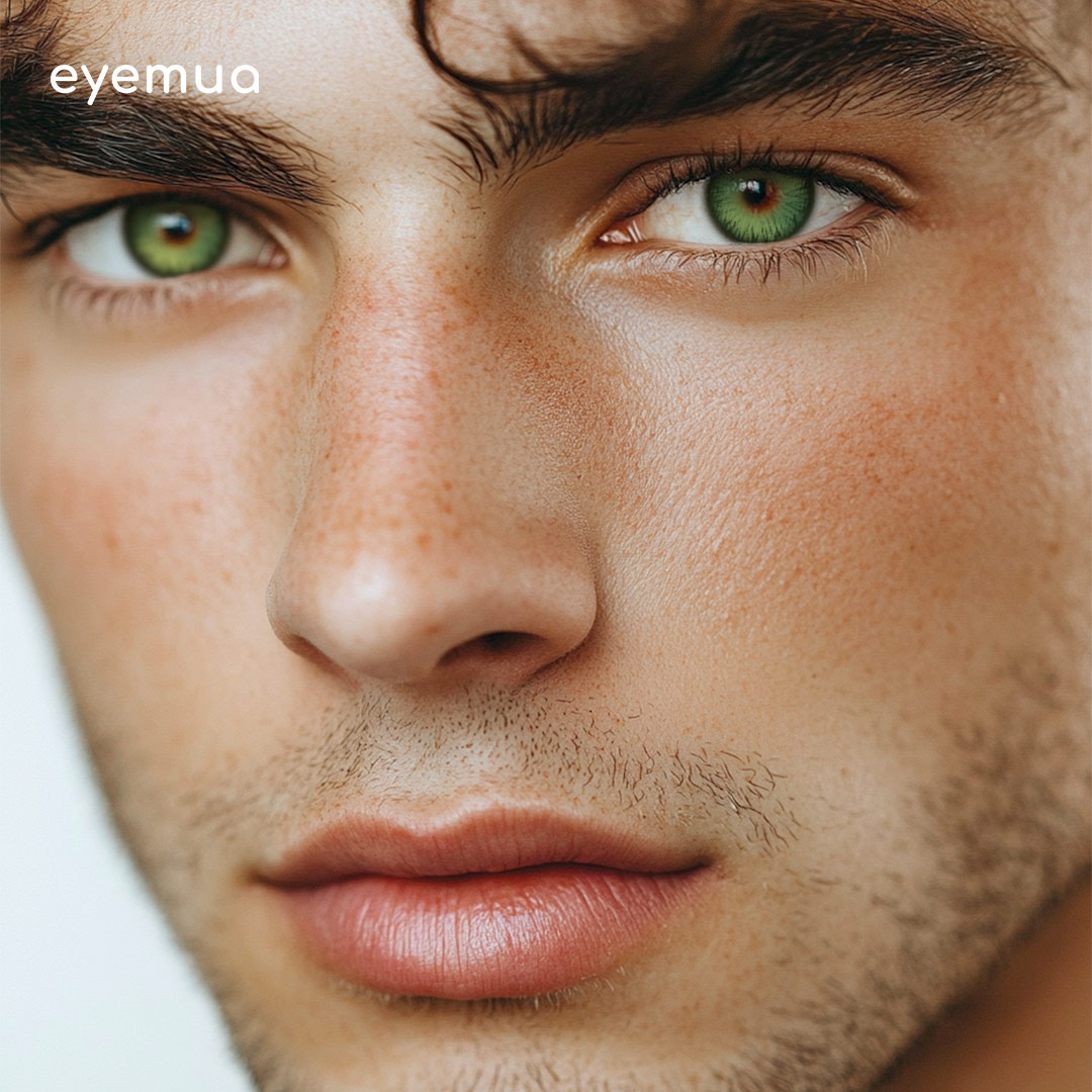 Eyemua Polo Punk Green Men Colored Contact Lenses