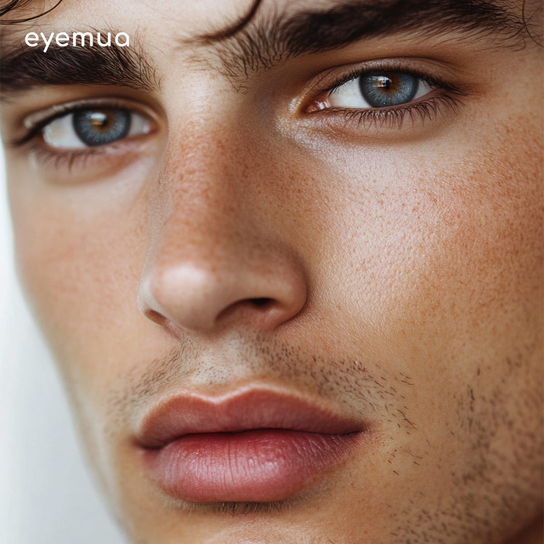 Eyemua Foggy Peaks Blue Men Colored Contact Lenses