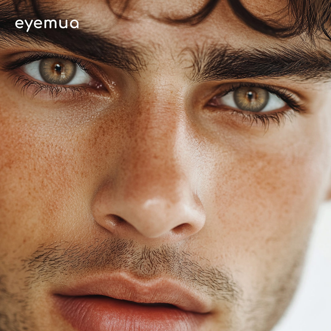 Eyemua Foggy Peaks Grey Men Colored Contact Lenses
