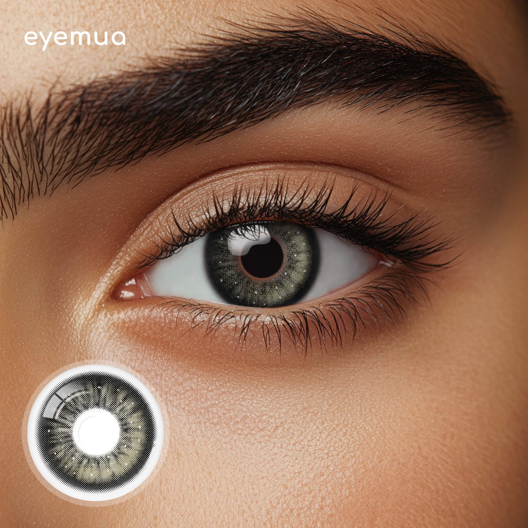 Eyemua Foggy Peaks Black Men Colored Contact Lenses
