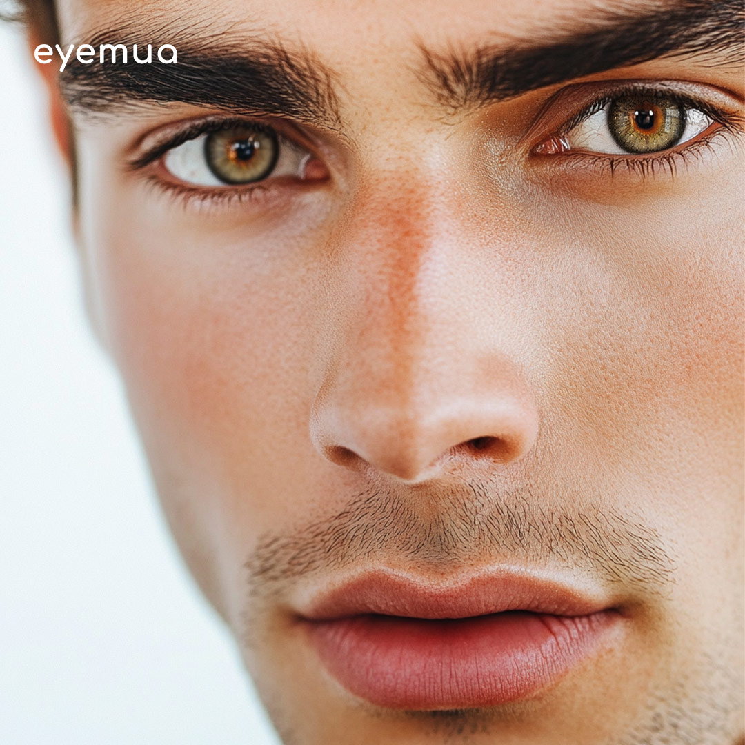 Eyemua Foggy Peaks Black Men Colored Contact Lenses