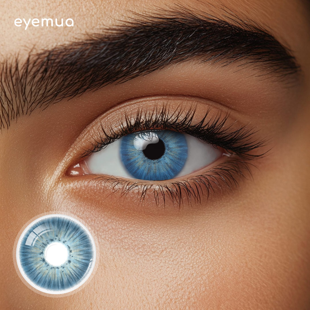 Eyemua New York Blue Men Colored Contact Lenses