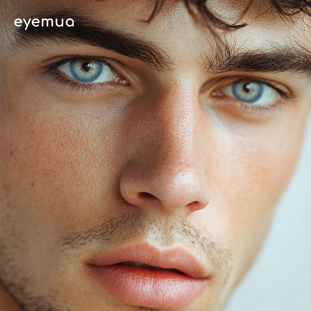 Eyemua New York Blue Men Colored Contact Lenses