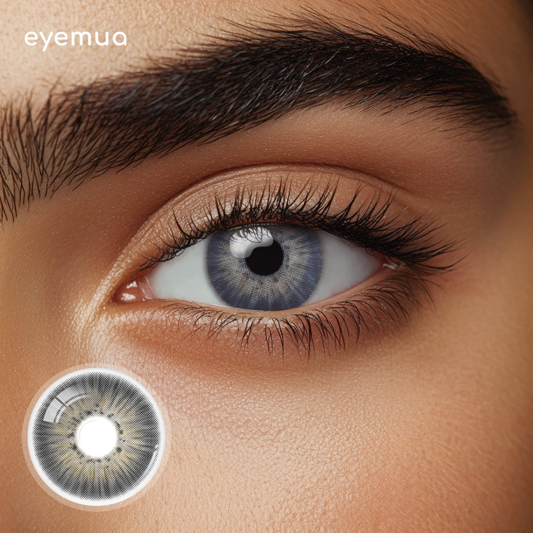 Eyemua New York Grey Men Colored Contact Lenses