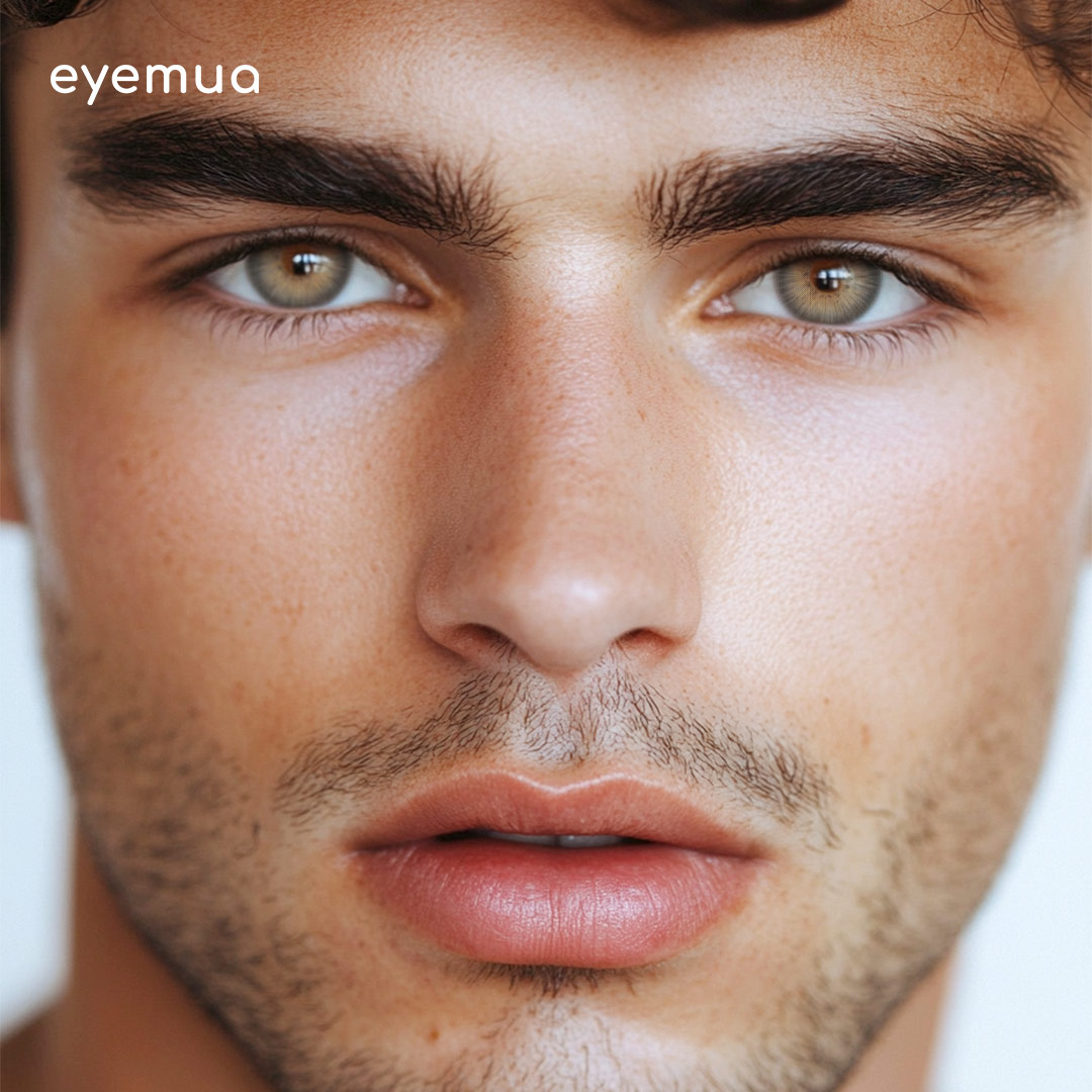 Eyemua New York Grey Men Colored Contact Lenses