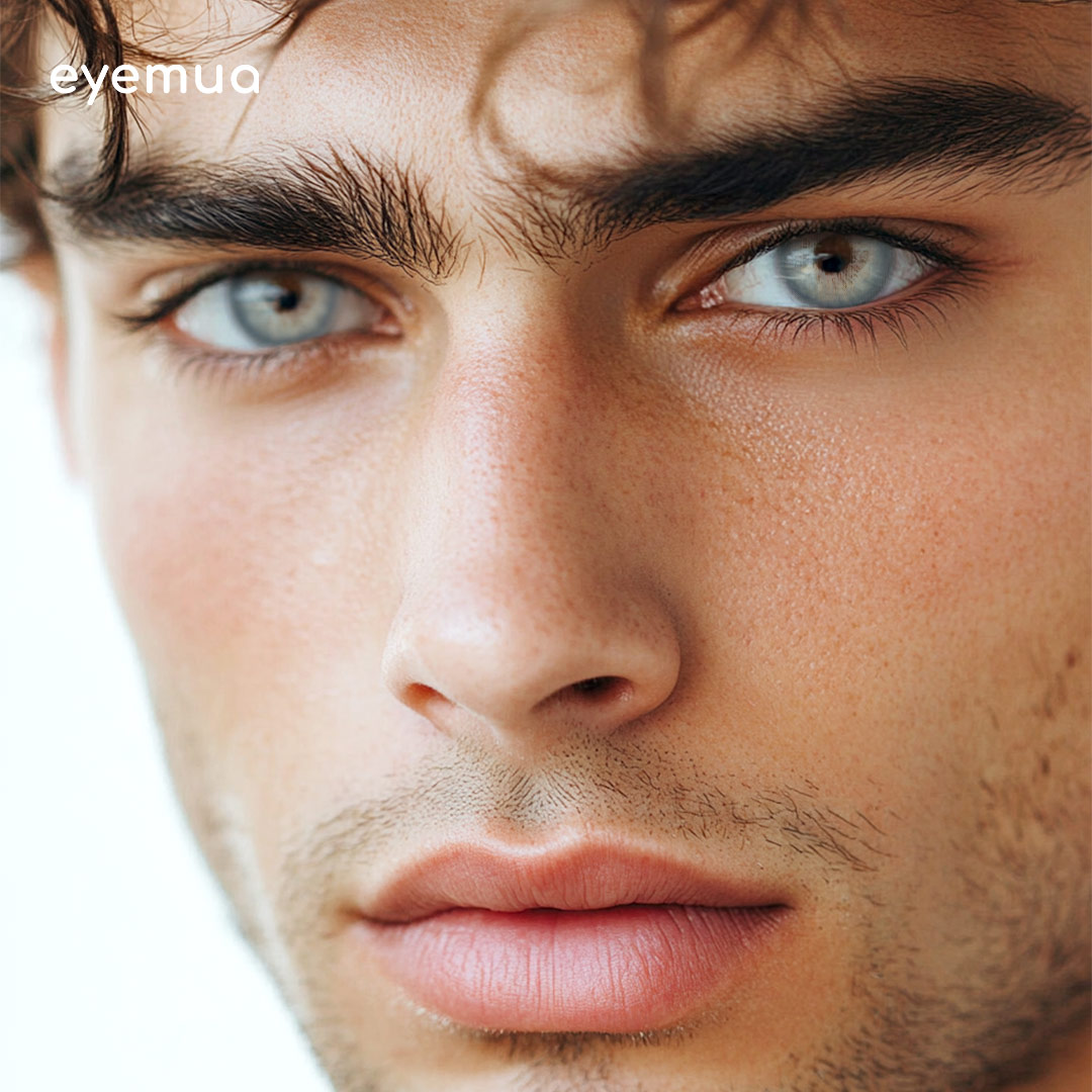 Eyemua Glacier Blue Men Colored Contact Lenses