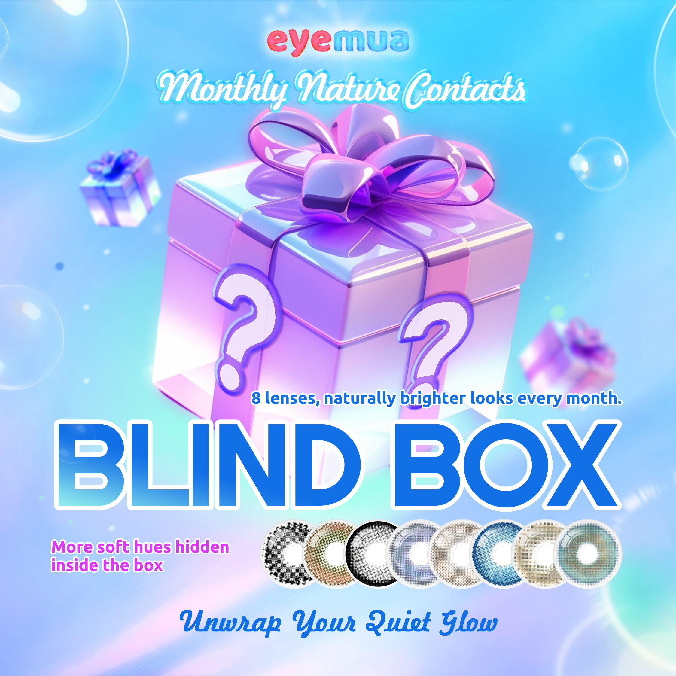 Eyemua Monthly Nature Contacts Blind Box | 8 Pairs