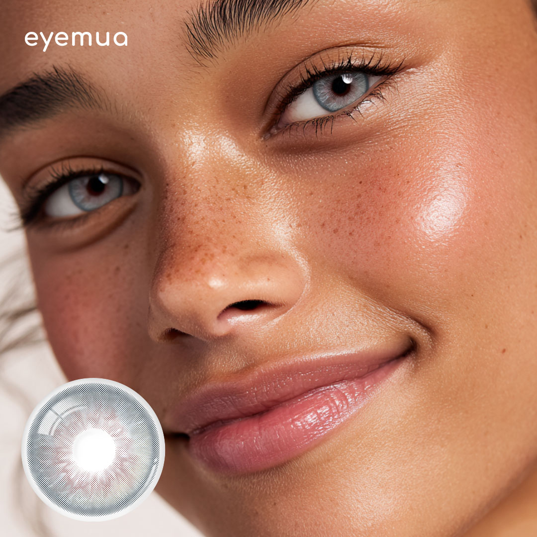 Eyemua Silver Cat Grey Contact Lenses | 1 Yearly