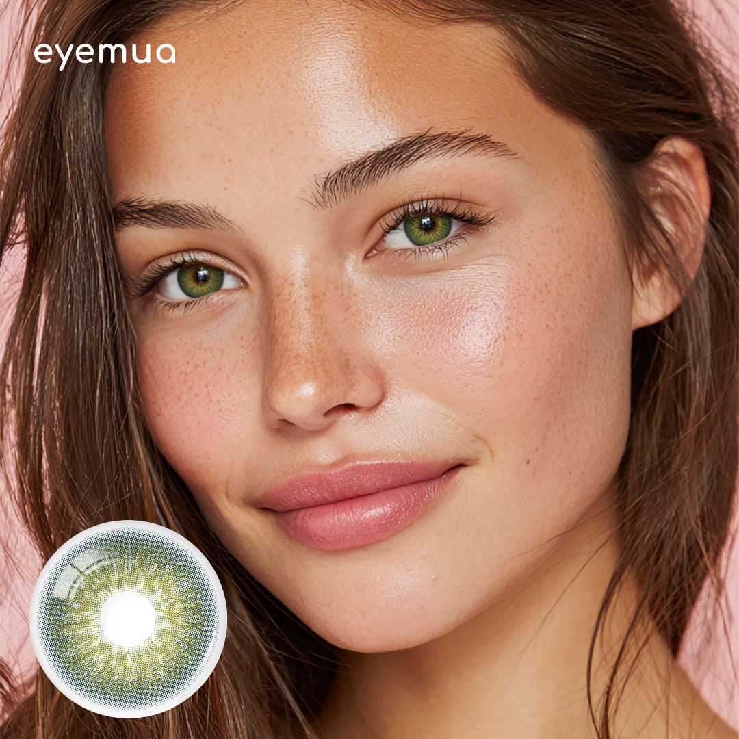 Eyemua Florescent Green – Natural Bright Green Contacts