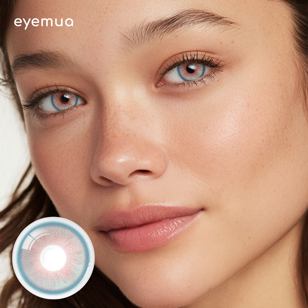 Eyemua Juicy Blush Green Contact Lenses | 1 Year