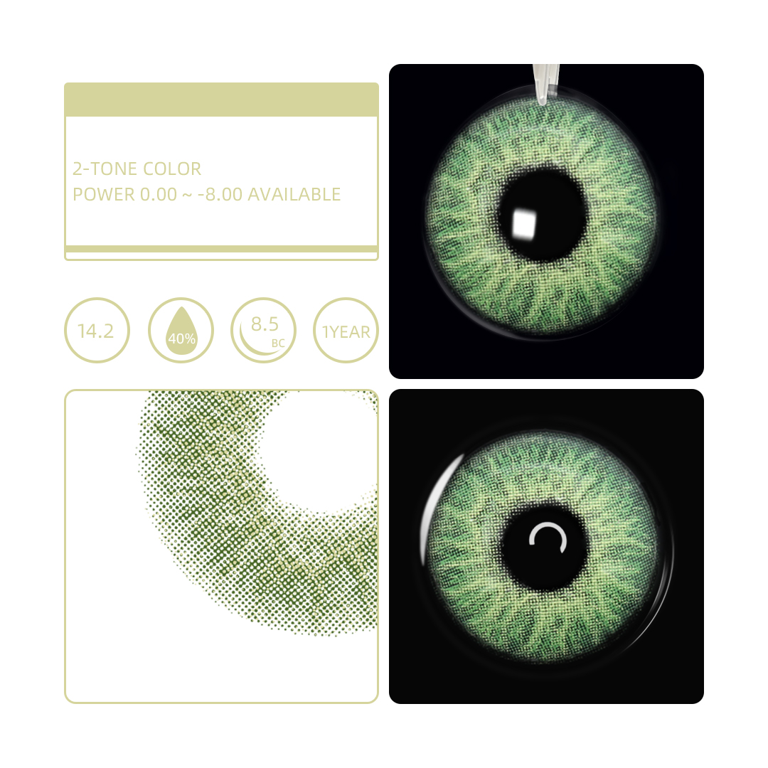 Eyemua Majesty Green Men Colored Contact Lenses