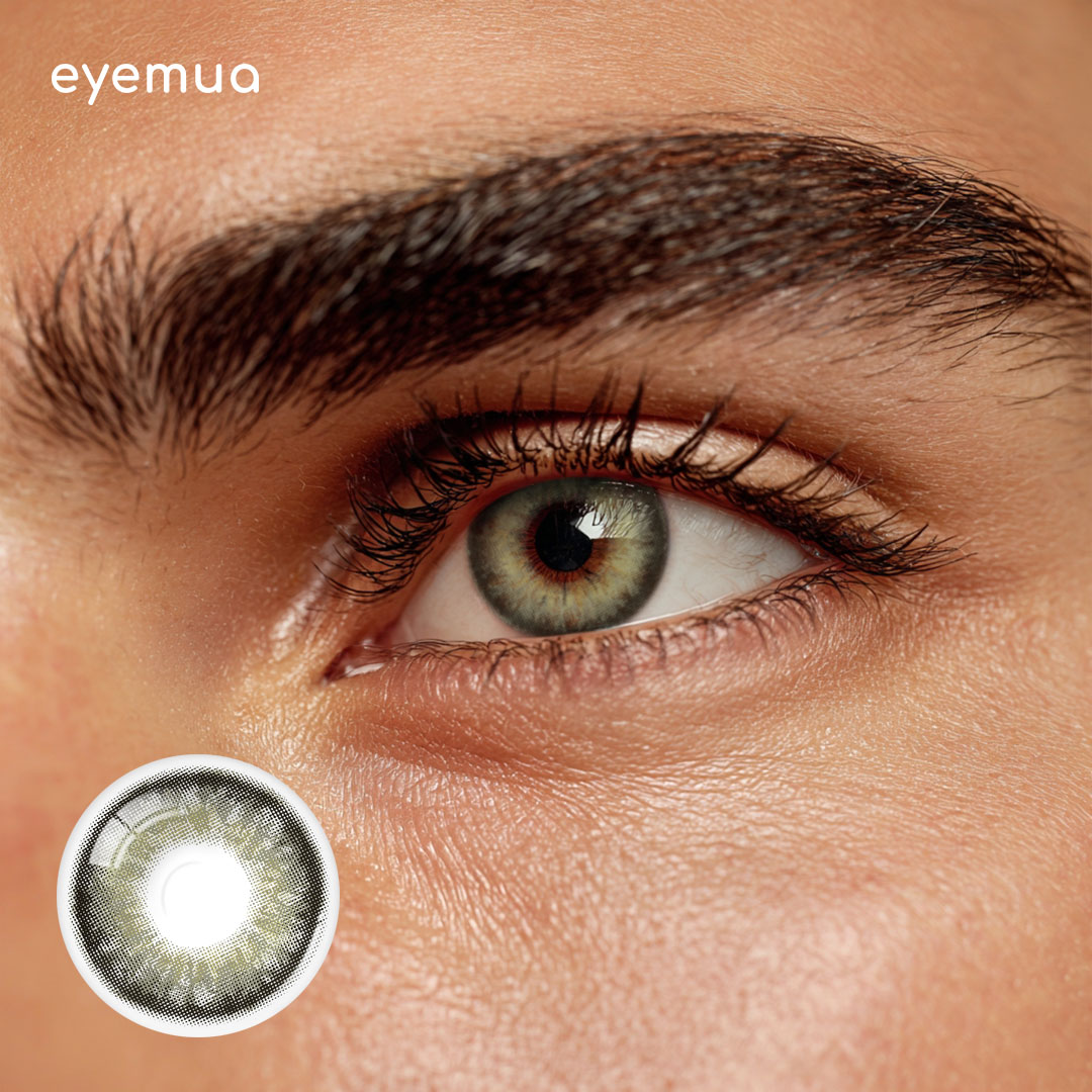 Eyemua Eiffel Charm Grey Men Colored Contact Lenses