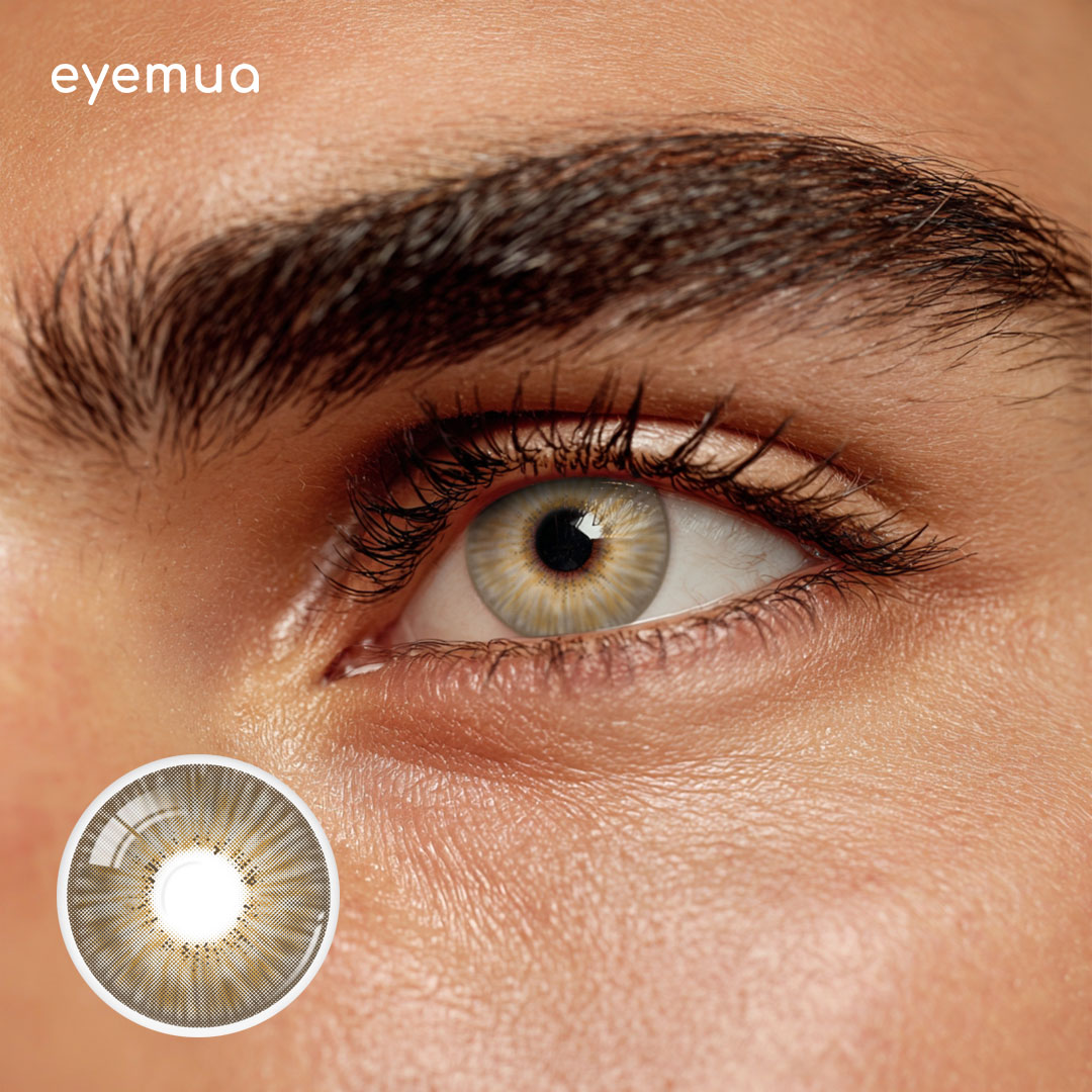 Eyemua Paris Blossom Hazel Men Colored Contact Lenses