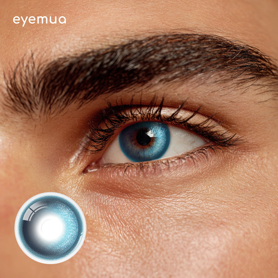 Eyemua Dazzle Doll Blue Men Colored Contact Lenses