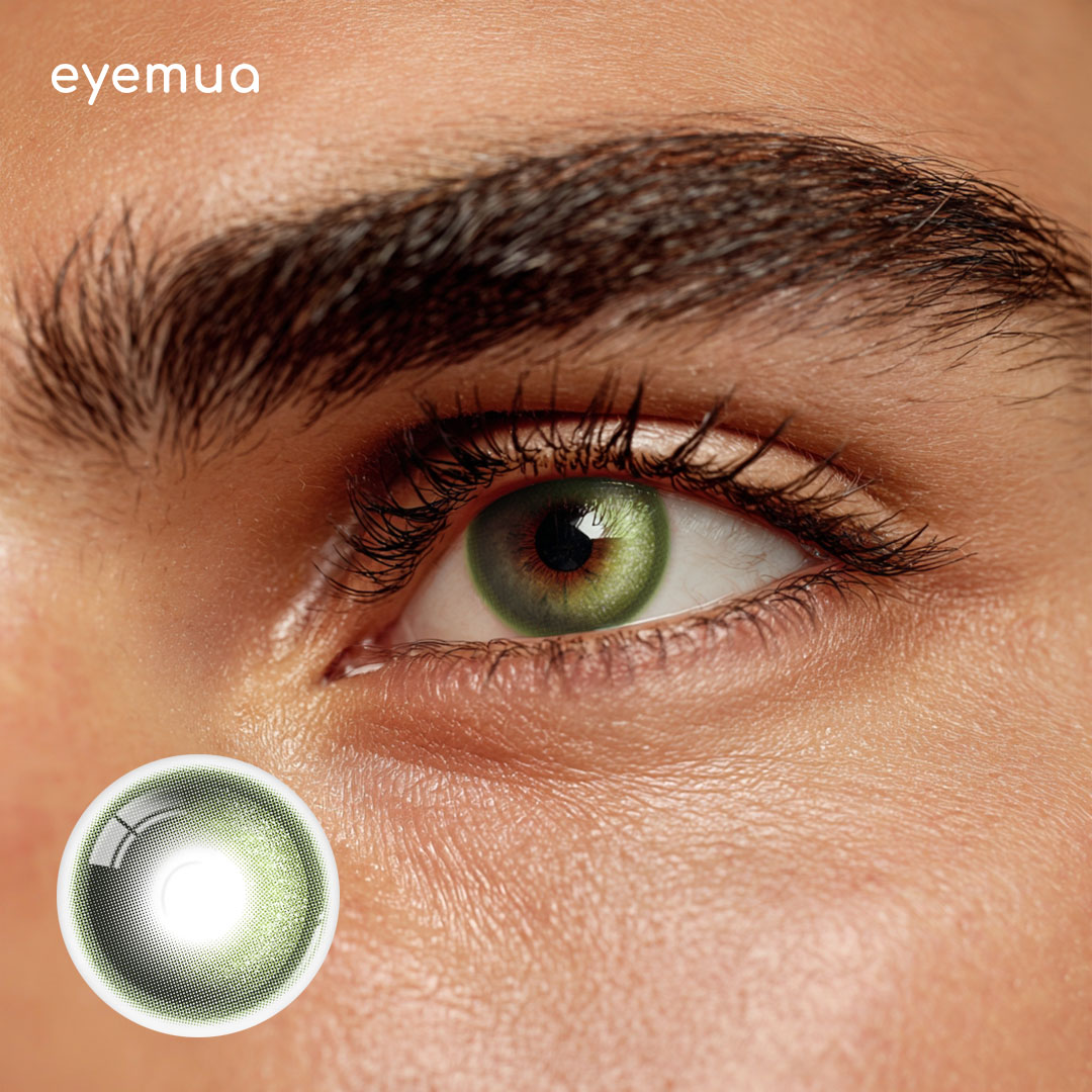 Eyemua Dazzle Doll Green Men Colored Contact Lenses