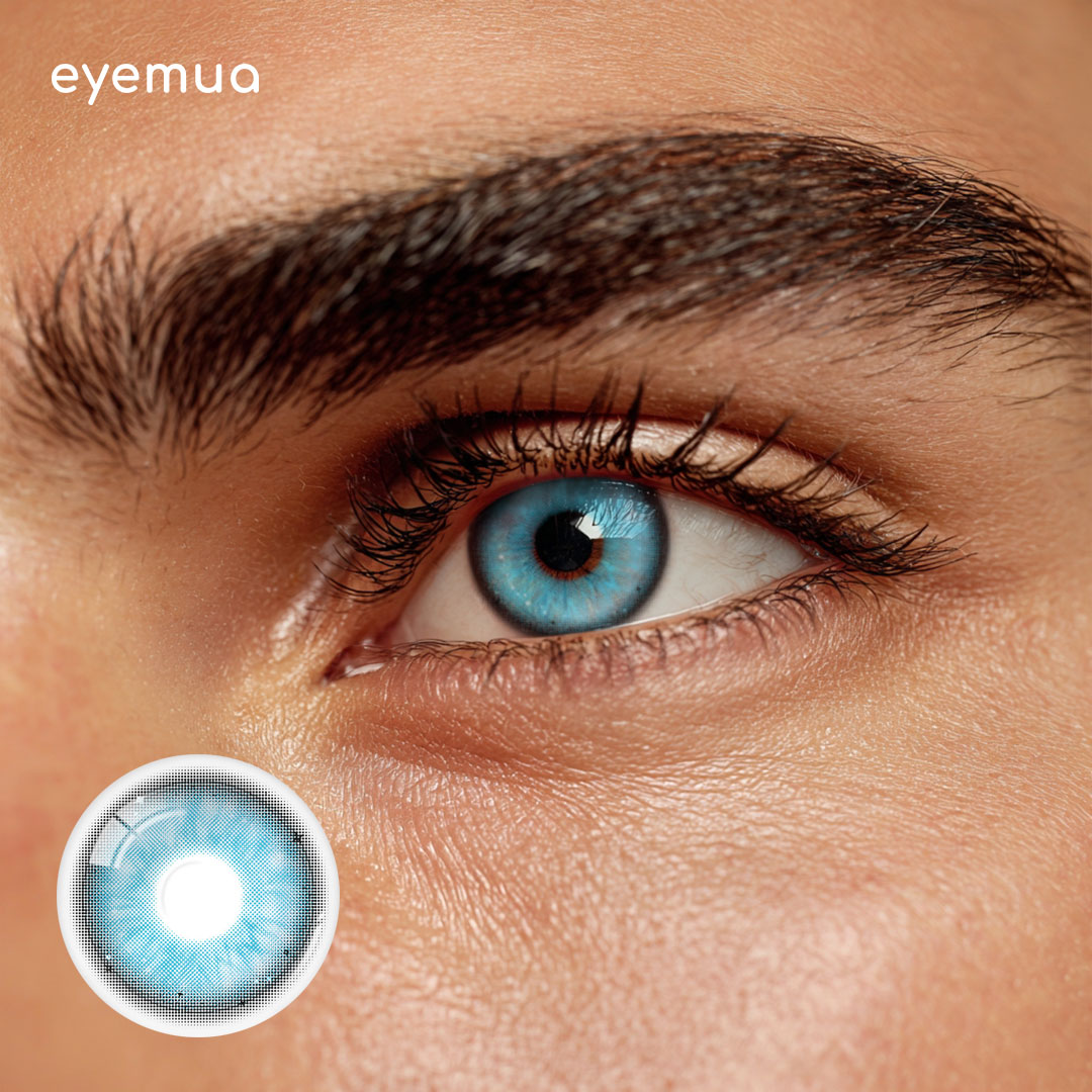 Eyemua Sweet Melon Blue Men Colored Contact Lenses