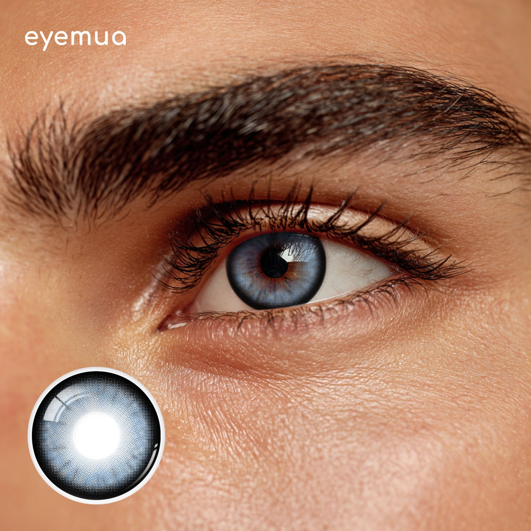 Eyemua Lazarus Blue Men Colored Contact Lenses