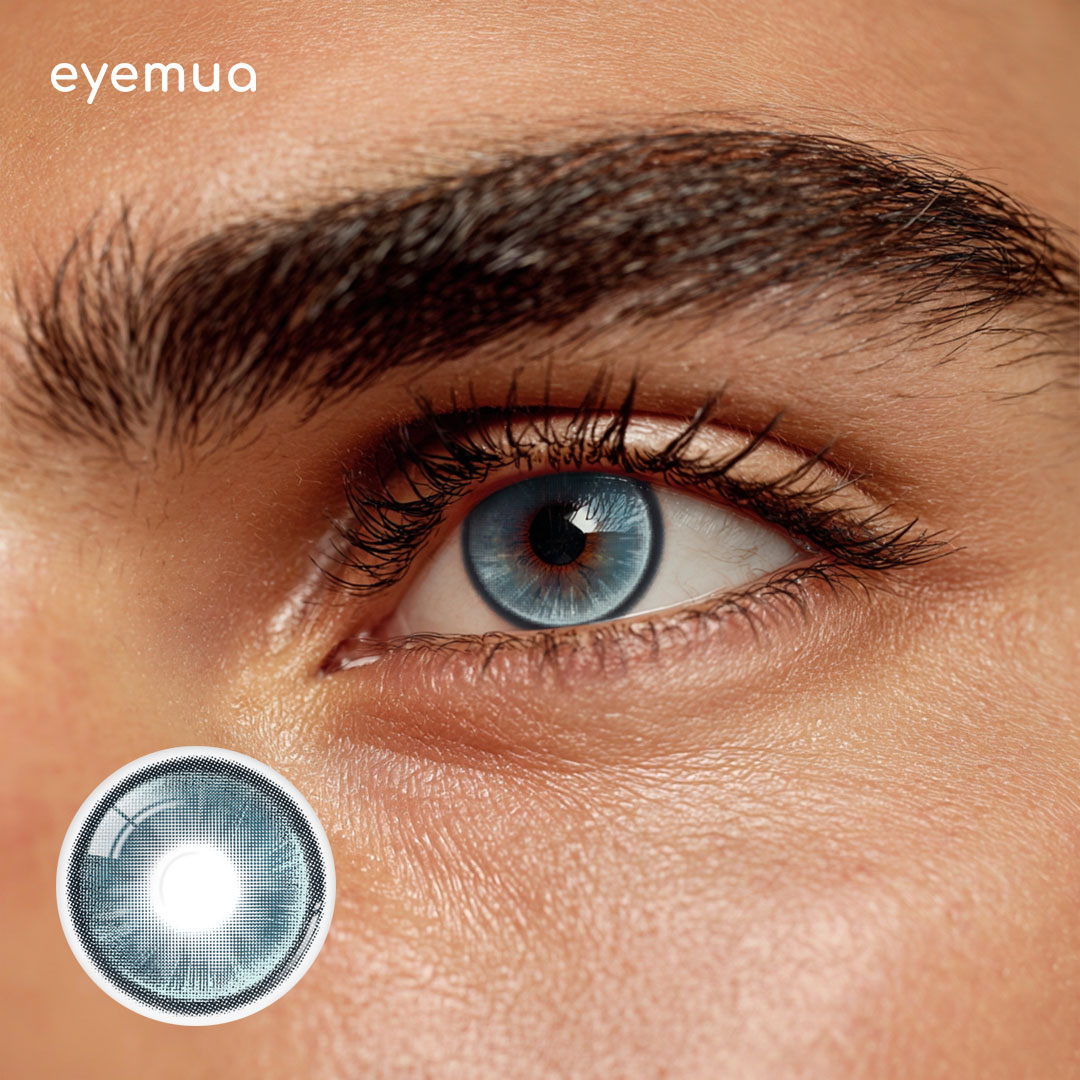 Eyemua MetroGlow Blue Men Colored Contact Lenses