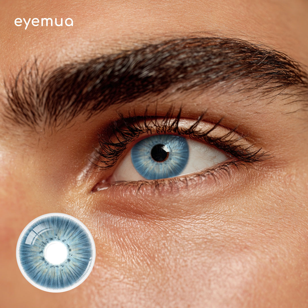 Eyemua New York Blue Men Colored Contact Lenses