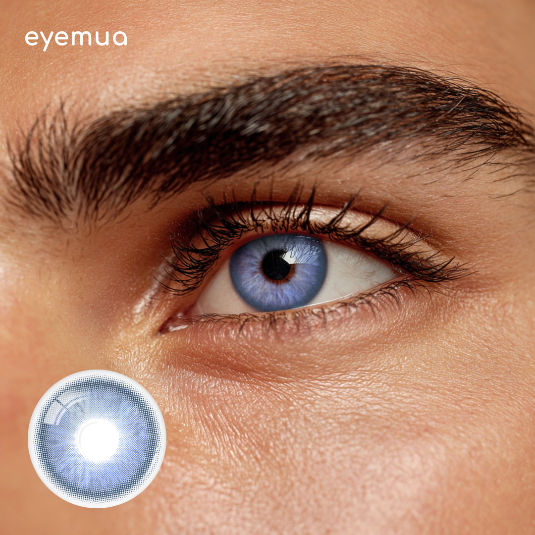 Eyemua Impression Bloom Blue Men Colored Contact Lenses