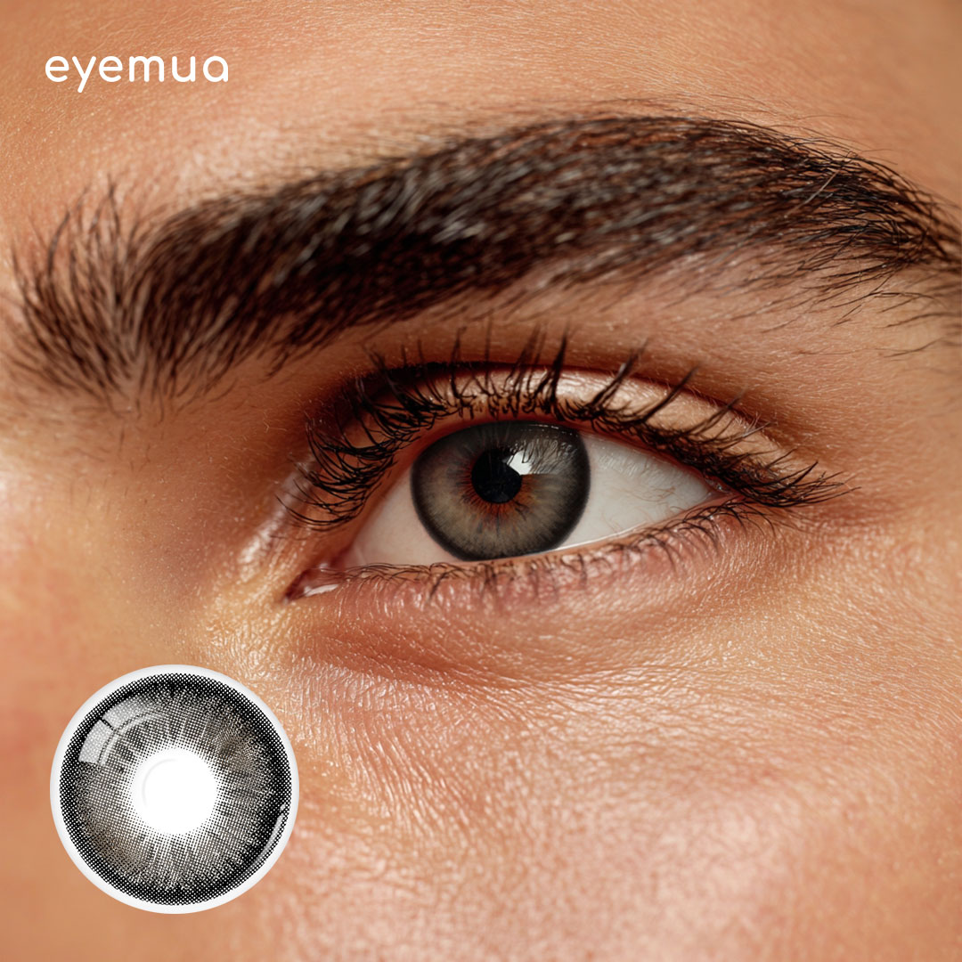 Eyemua Creamy Glow Grey Men Colored Contact Lenses