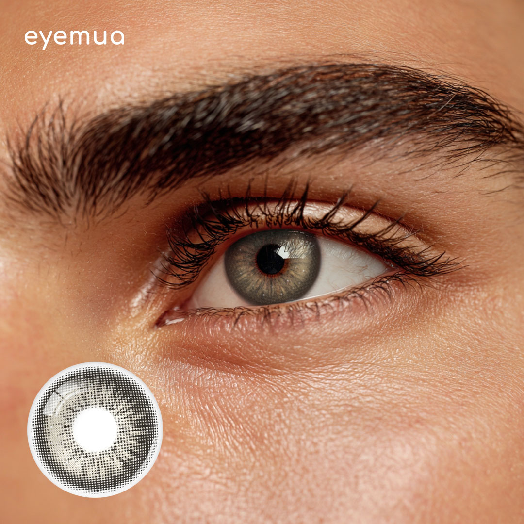 Eyemua Foggy Peaks Grey Men Colored Contact Lenses