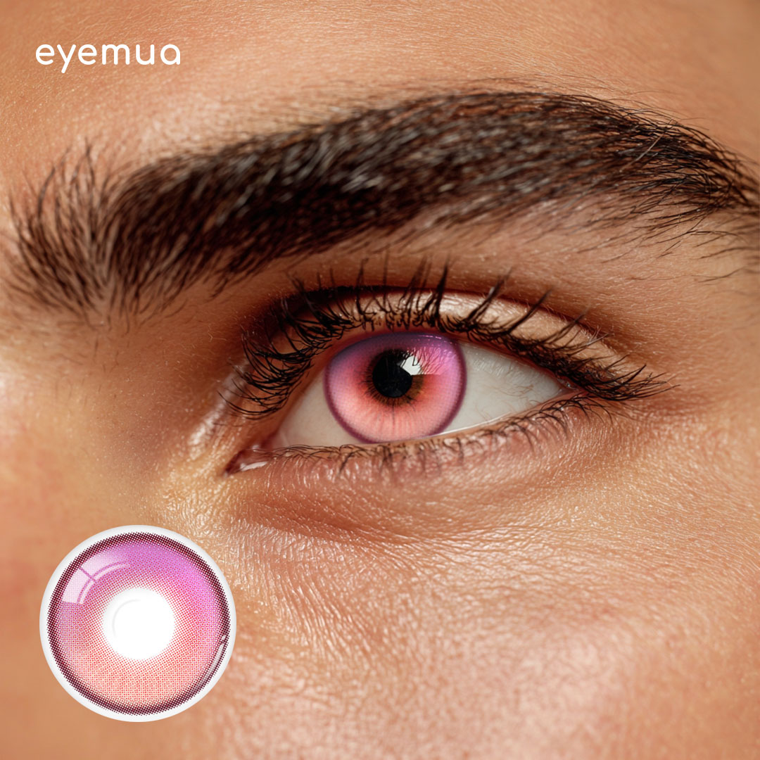 Eyemua Focus Pink Men Colored Contact Lenses