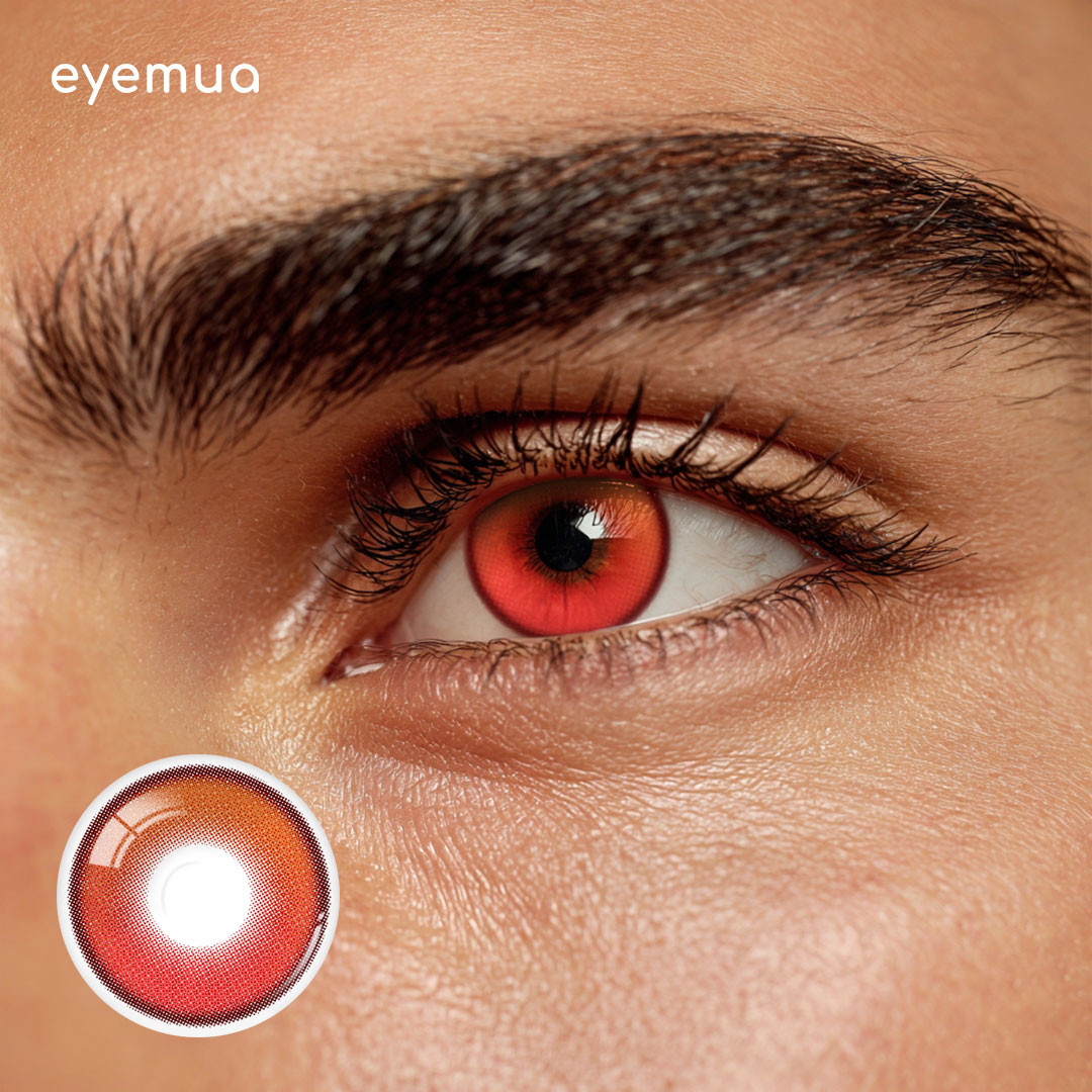 Eyemua Focus Red Men Colored Contact Lenses
