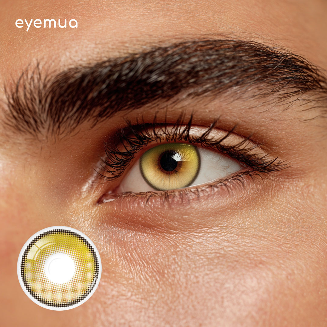 Eyemua Focus Yellow Men Colored Contact Lenses